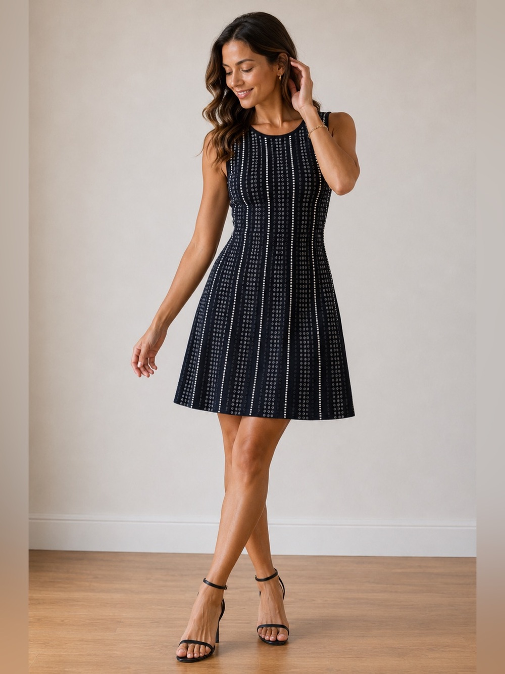 BCBG Maxazria Victoria Black/Combo Sweater Dress
